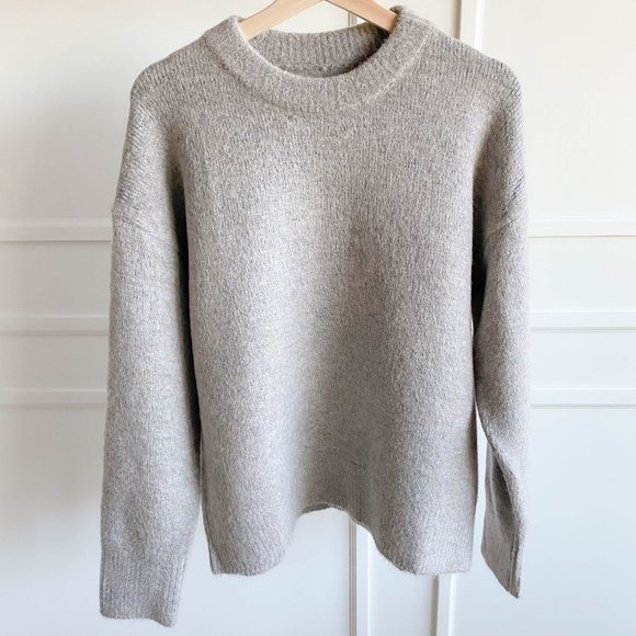 (LAST ONE) Thick Sweater Wool/Mohair Grey - Picture 2 of 12